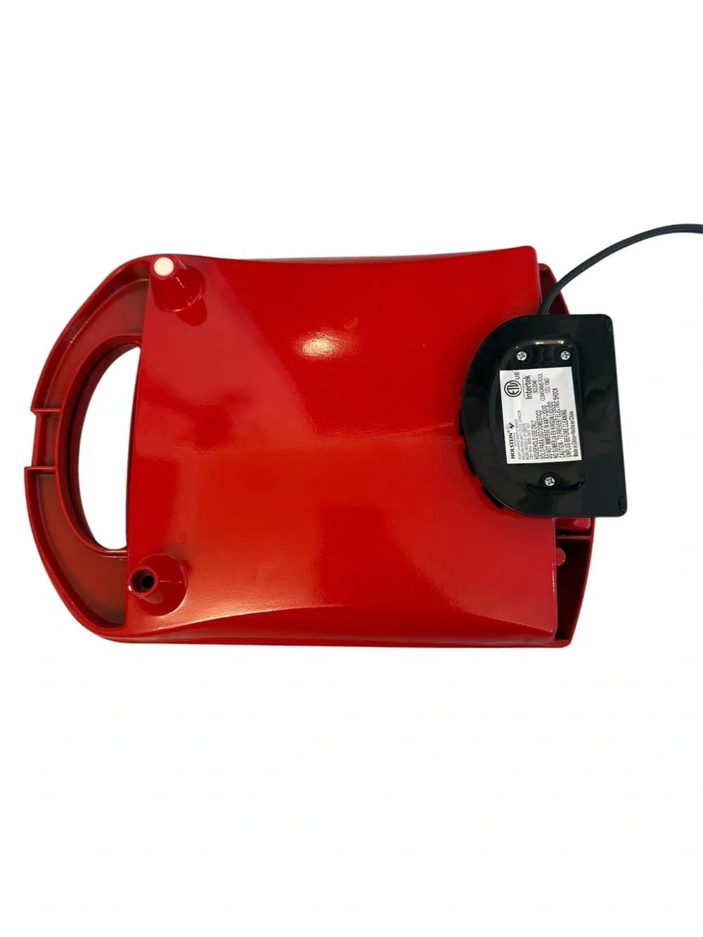 Holstein Housewares 4-section heart-shaped waffle maker in red